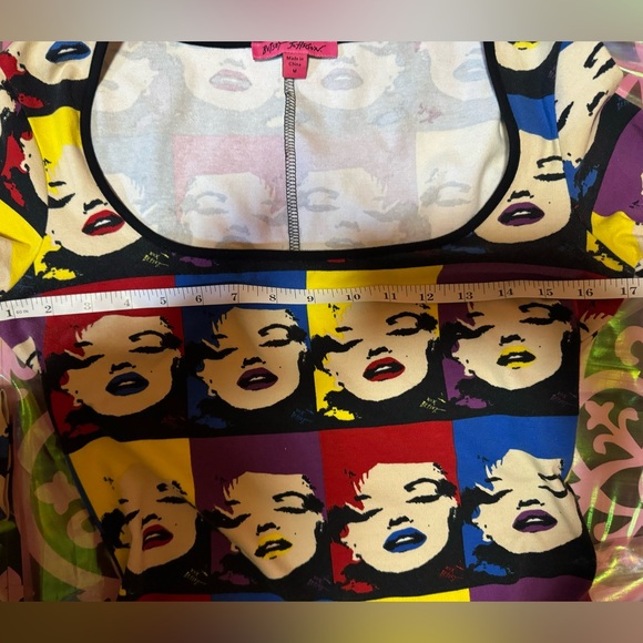 RARE Betsey Johnson Marilyn Monroe x Andy Warhol Pop Art Skater Dress - Picture 6 of 9